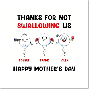 Thanks For Not Swallowing Us Happy Mother’s Day Father’s Day Posters and Art